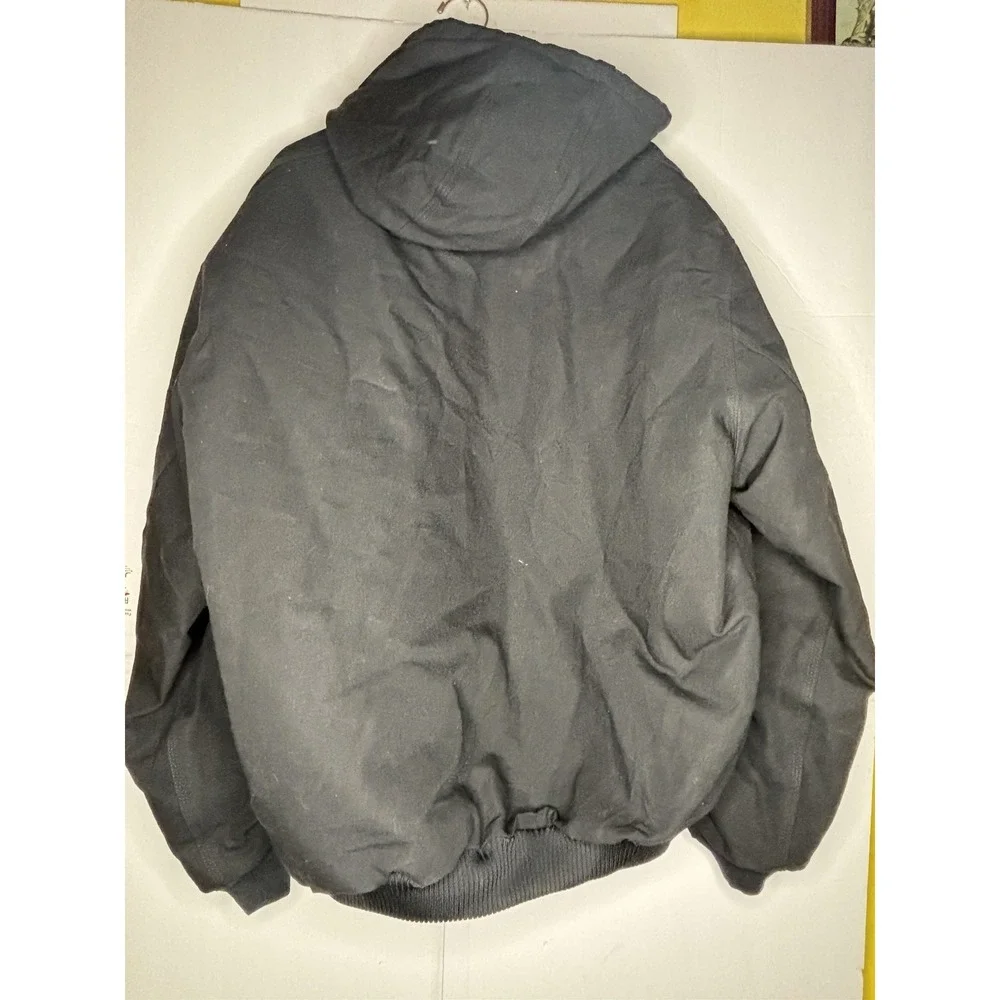 Carhartt J140 Black‎ Active Jacket 2XL Tall USA Workwear Hooded Zip